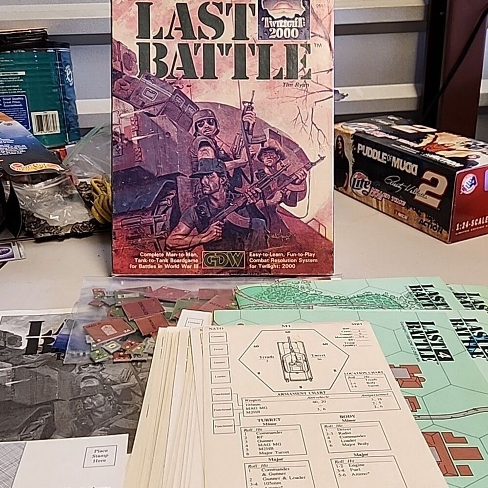 Last Battle Twilight 2000 Board Game GDW 1989 Missing Dice